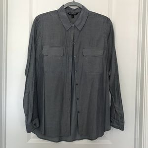 Express striped button up